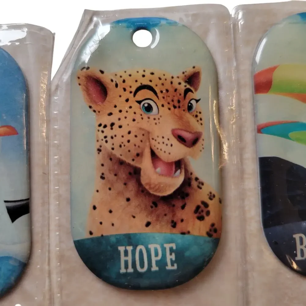 6 Bible Buddies Memory Verse Dog Tags Scripture Pendants For Key Chain Necklace
